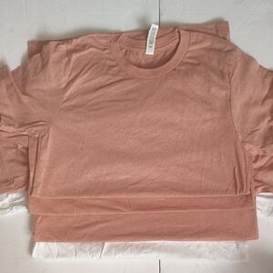 Bella Canvas Coral/White Crew Neck Tees Lot Of 4 Small
